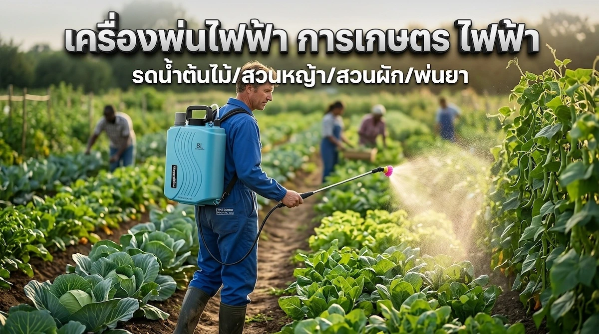 รีวิว เครื่องพ่นไฟฟ้าสะพายหลัง 8L 10L 16L รดน้ำต้นไม้ พ่นยา พ่นปุ๋ย