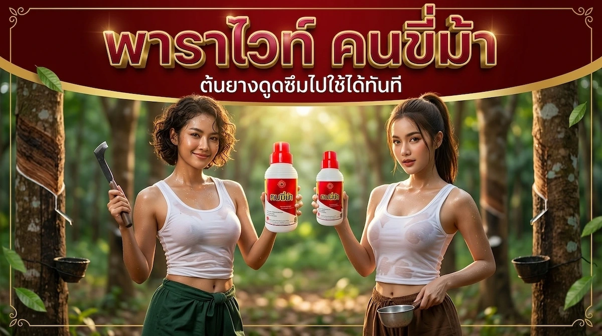 รีวิว คนขี่ม้า พาราไวท์ น้ำยาบำรุงยางพารา น้ำยางเพิ่ม เปลือกนิ่ม กรีดง่าย