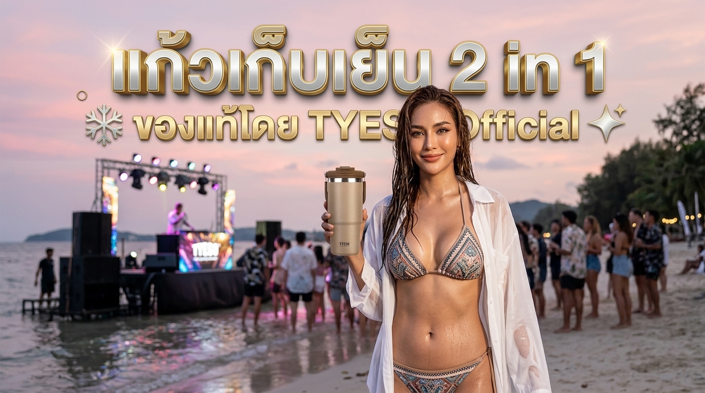 รีวิว แก้วน้ำ TYESO สแตนเลส 2-in-1 เก็บเย็น 24 ชม. ฝากันรั่ว