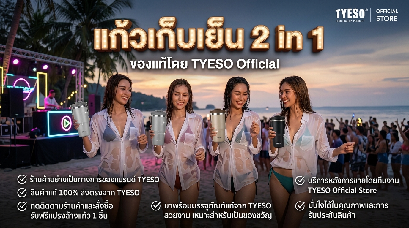 แก้วน้ำ TYESO พกพา หูจับแข็งแรง ใช้งานในชีวิตประจำวัน
