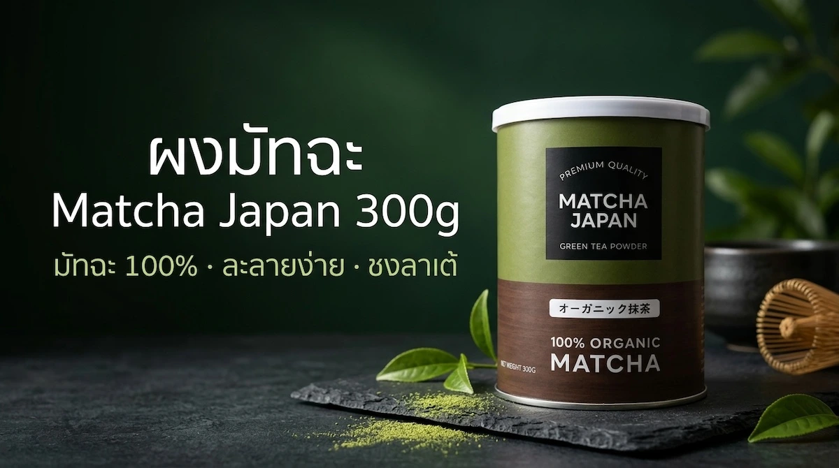 รีวิว ผงมัทฉะ Matcha Japan 300g มัทฉะ 100% ชงลาเต้ ละลายง่าย