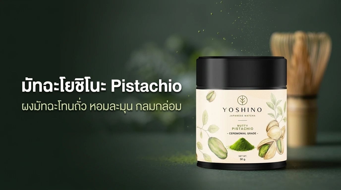 รีวิวมัทฉะโยชิโนะ Pistachio 30g ผงมัทฉะโทนถั่ว หอมละมุน กลมกล่อม