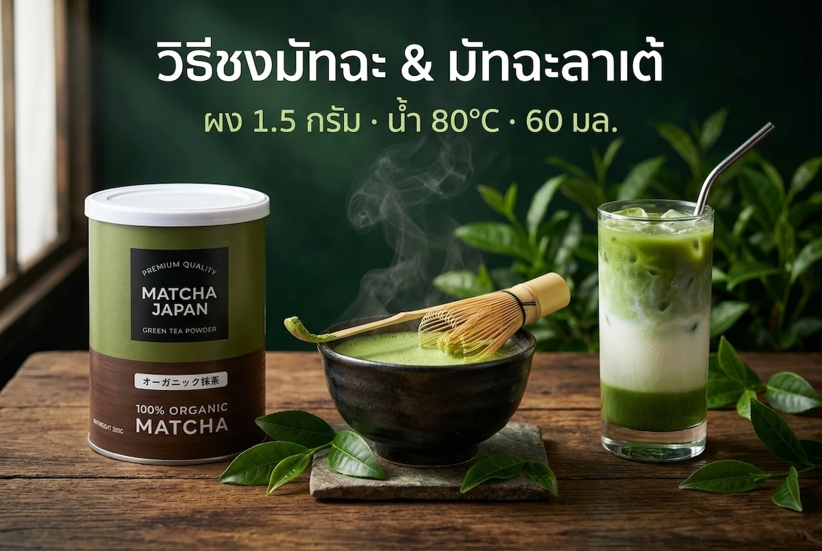 ผงมัทฉะ Matcha Japan เนื้อผงละเอียด สีเขียวสด ละลายน้ำง่าย